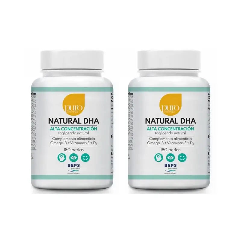 Pure Omega Natural Dha High Concentration , 2X180 Pearls