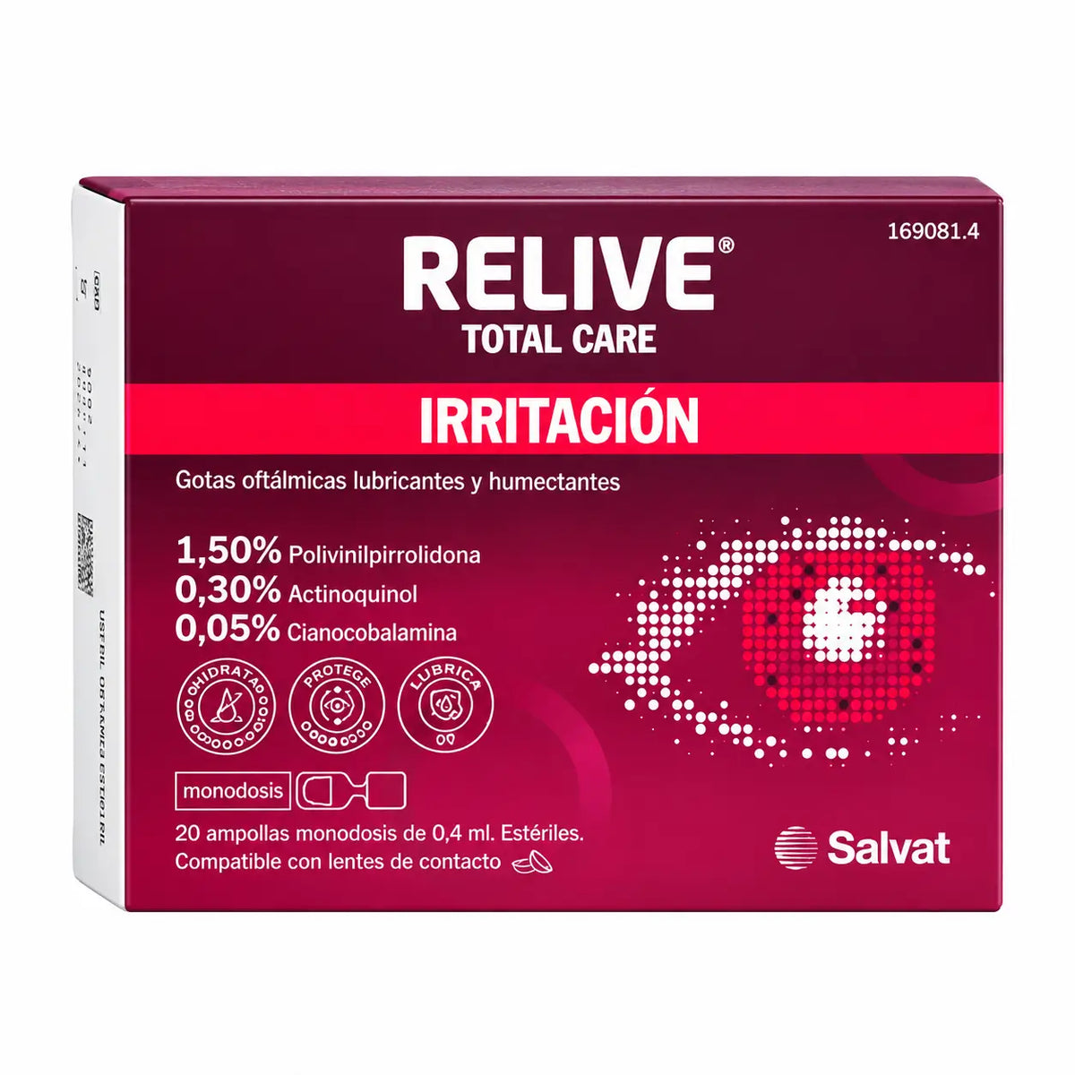 Relieve Total Care Sterile Eye Drops, 20 single-dose vials of 0.4 ml