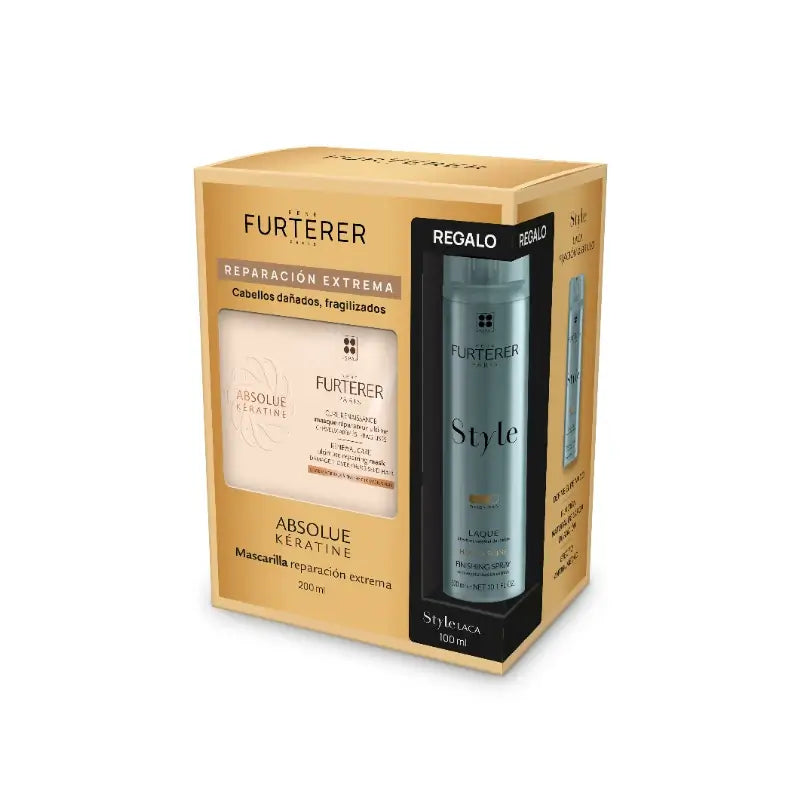 René Furterer RF Pack Abs Keratine Mask 200ml + Style Hairspray 100ml