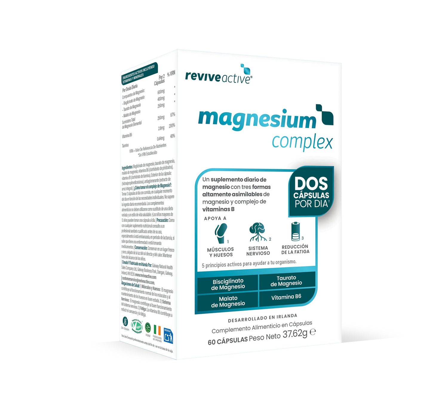 Revive Active Tri-Magnesium Complex + B6, 60 capsules