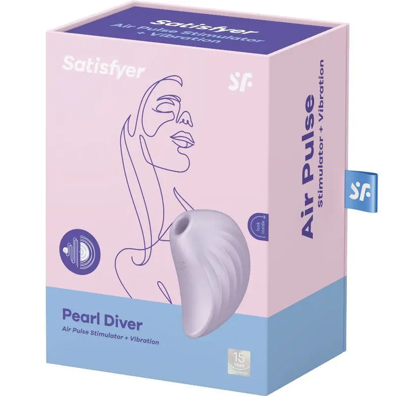Satisfyer Air Pulse Pearl Diver Stimulator & Vibrator - Violet