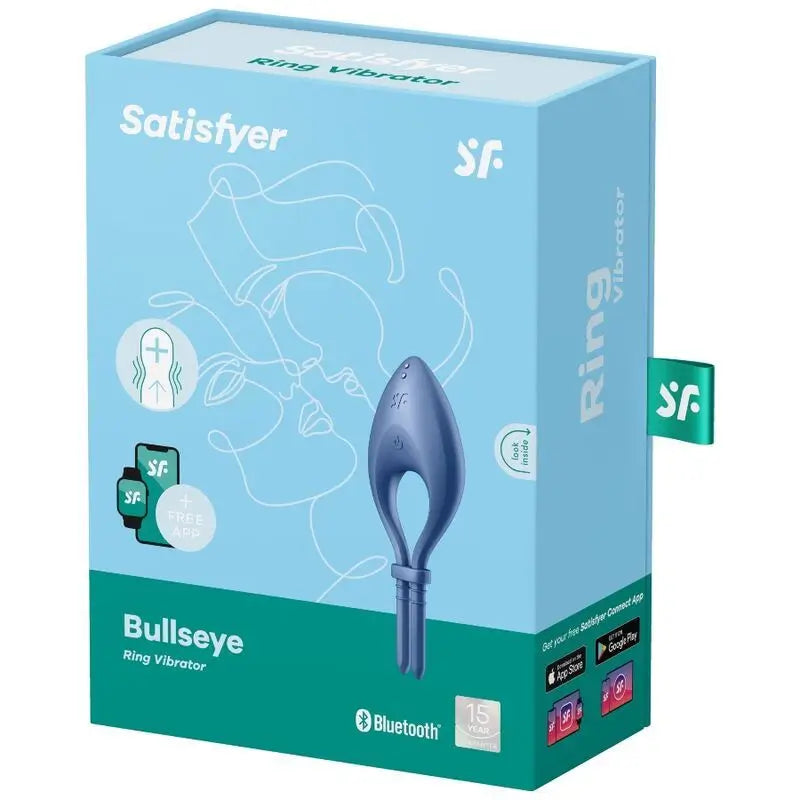 Satisfyer Connect Bullseye Vibrating App Ring - Blue