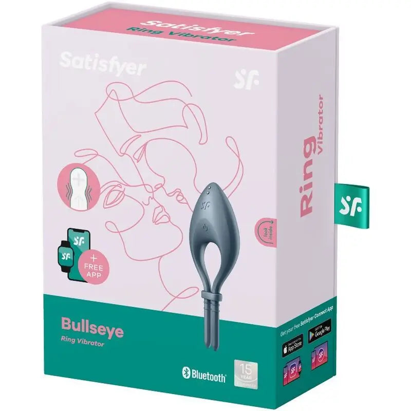 Satisfyer Connect Bullseye Vibrating App Ring - Grey