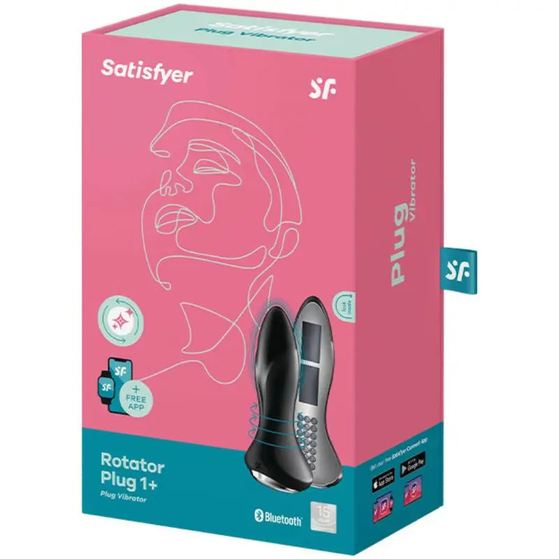 Satisfyer Connect Rotator Plug 1+ Vibrating Plug App - Black