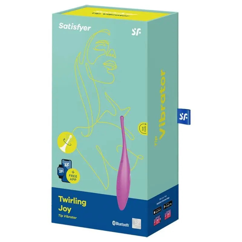 Satisfyer Connect Twirling Joy Clitoral Stimulator - Fuchsia