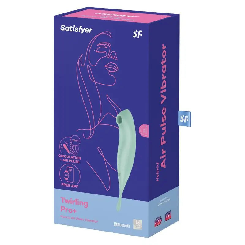 Satisfyer Connect Twirling Pro+ Stimulator & Vibrator App - Green