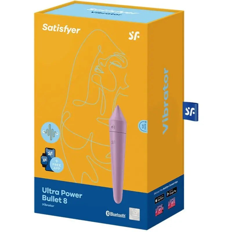 Satisfyer Connect Ultra Power Bullet 8 Lilac Vibrating Bullet