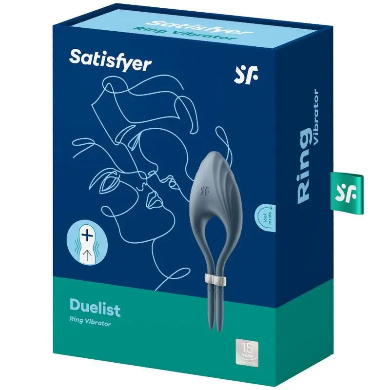 Satisfyer Ring Duelist Vibrating Ring - Grey