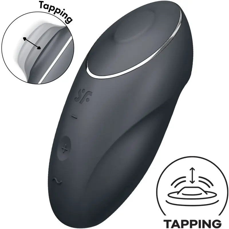Satisfyer Tap & Climax 1 Lay-On Vibrator Black