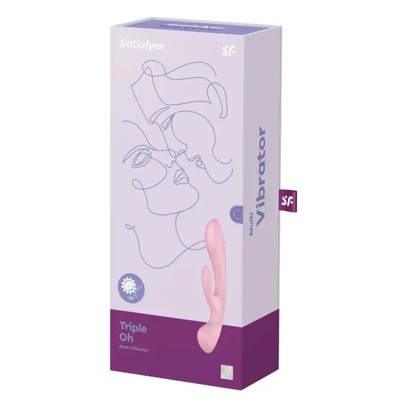 Satisfyer Vibrator Triple Oh Hybrid Vibrator - Red