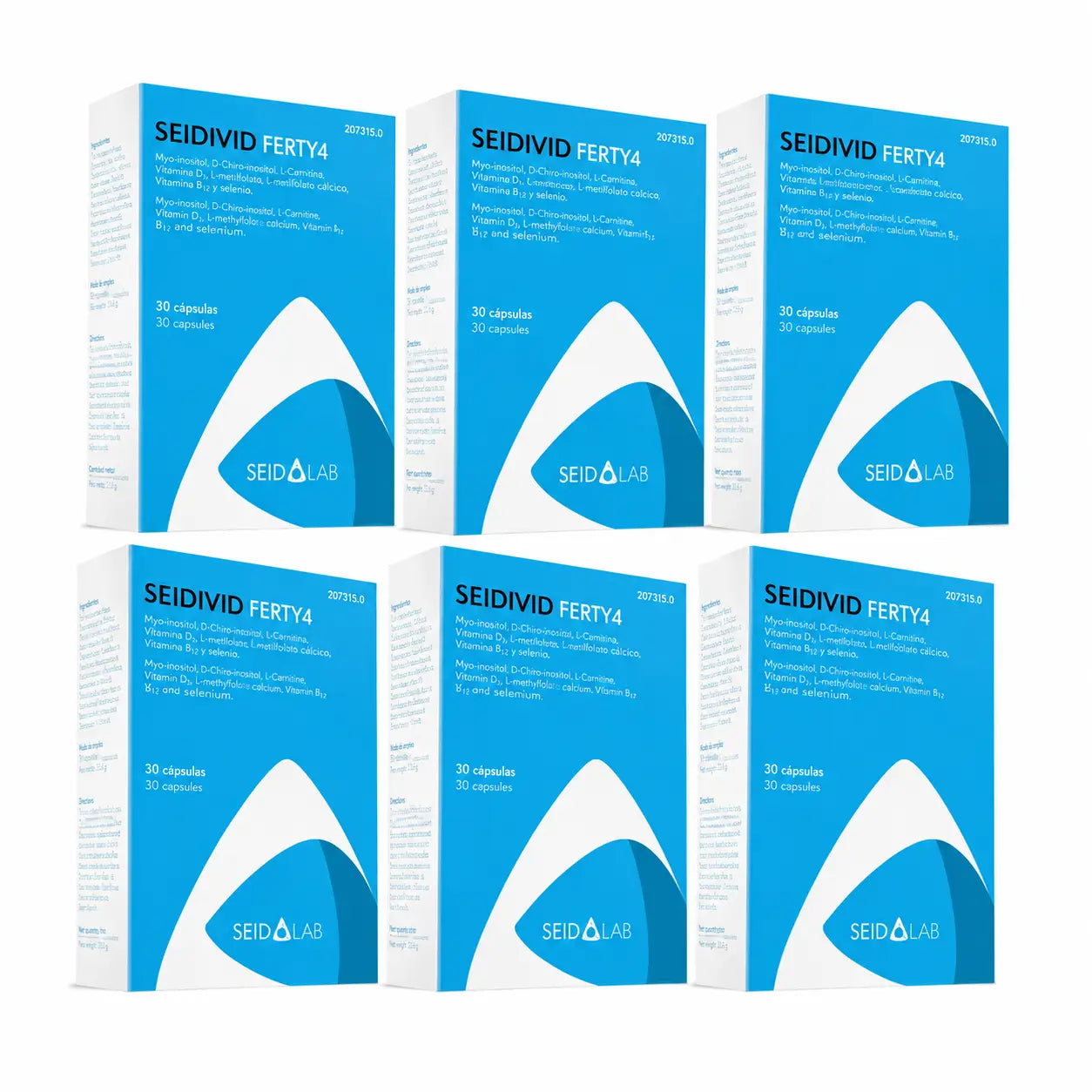Seidivid Ferty4 Food Supplement, Pack 6 x 30 Capsules