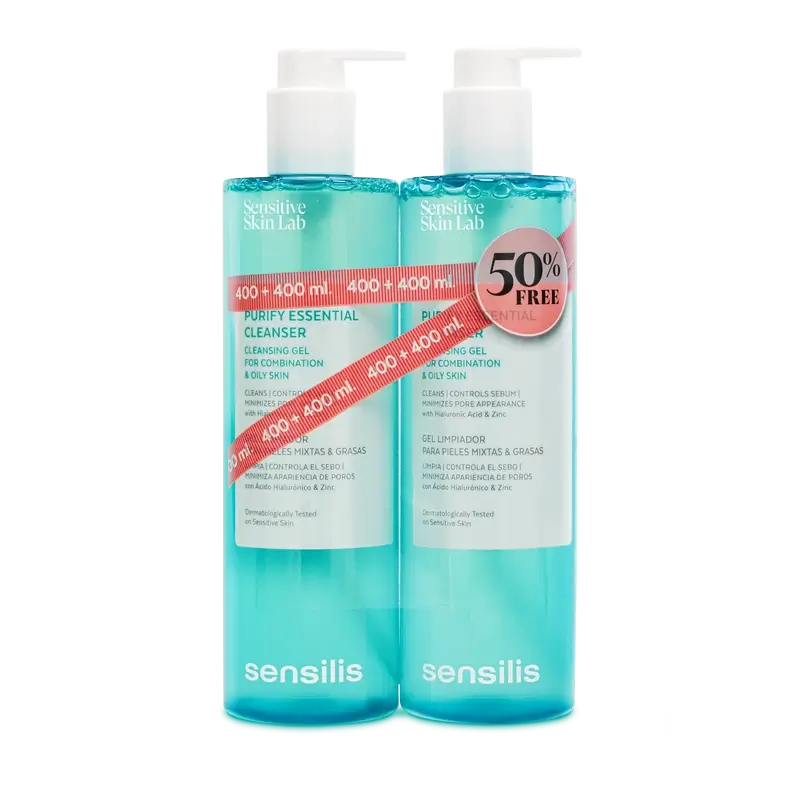 Sensilis Facial Hygiene Duplo Purify Essential Cleanser , 400+400 ml