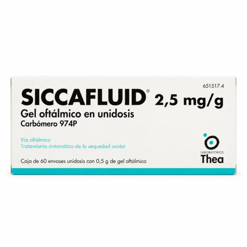 Siccafluid 2,5 mg/g Ophthalmic Gel 60 Single Dose