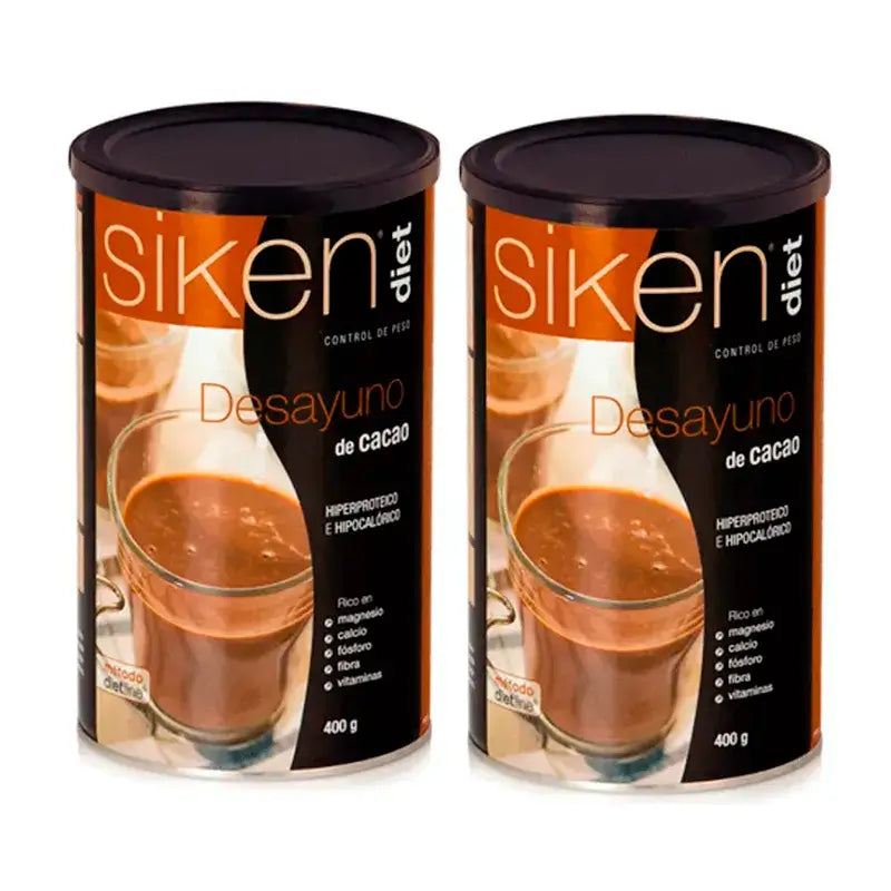 Siken Diet Breakfast Cocoa, Pack 2 x 400 grams