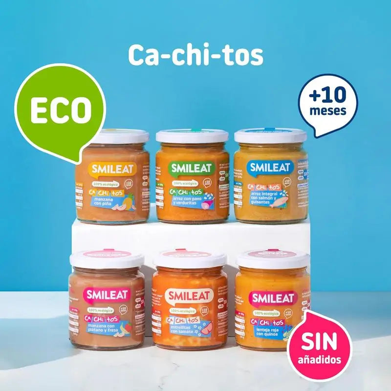 Smileat Small Jar With Tomato Pasta Chunks, Pack 6 x 230 Gr