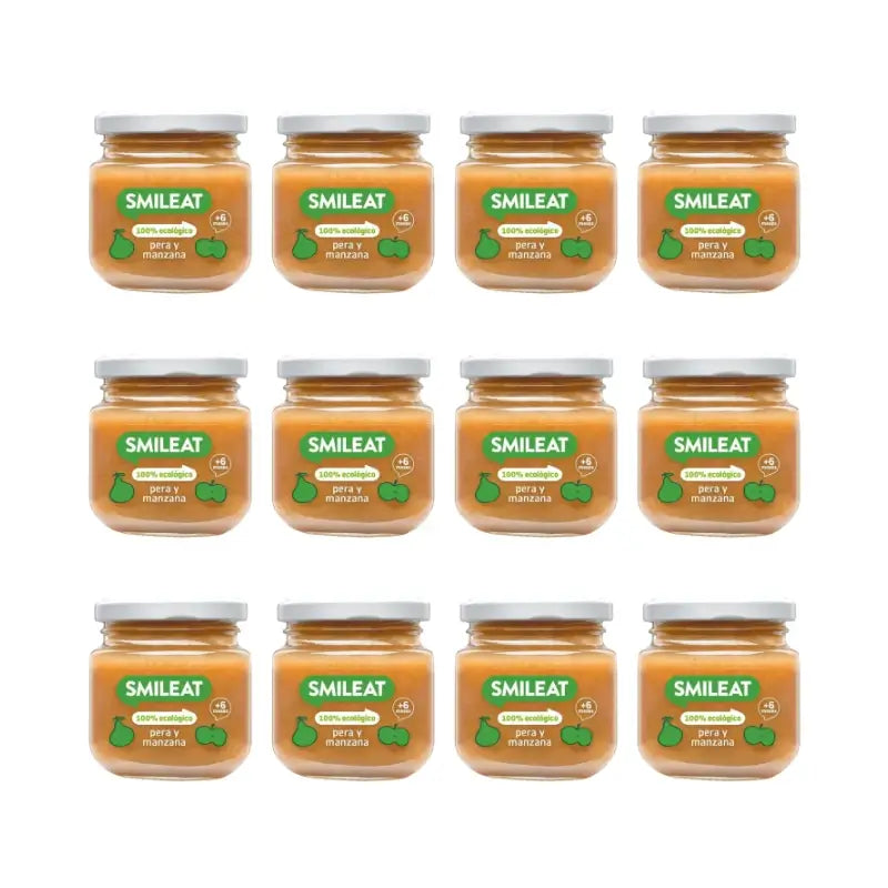 Smileat Pear and Apple Jar 130 g, pack of 12