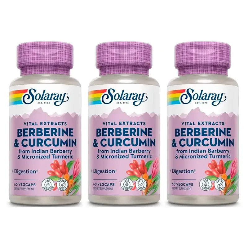 Solaray Berberine & Curcumin Pack 3 x 60 Capsules