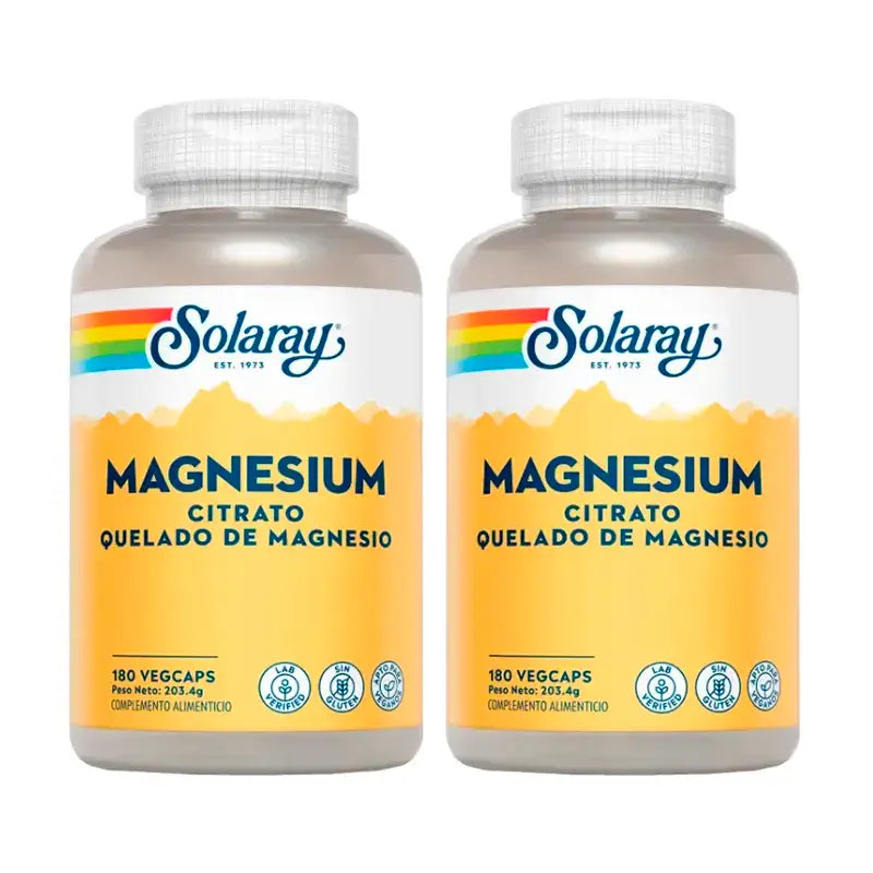 Solaray Magnesium Citrate Pack 2 x 180 Capsules