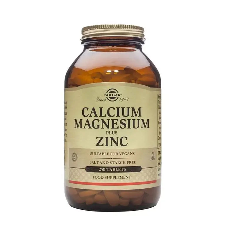 Solgar Calcium/Magnesium/Zinc, 250 Tablets