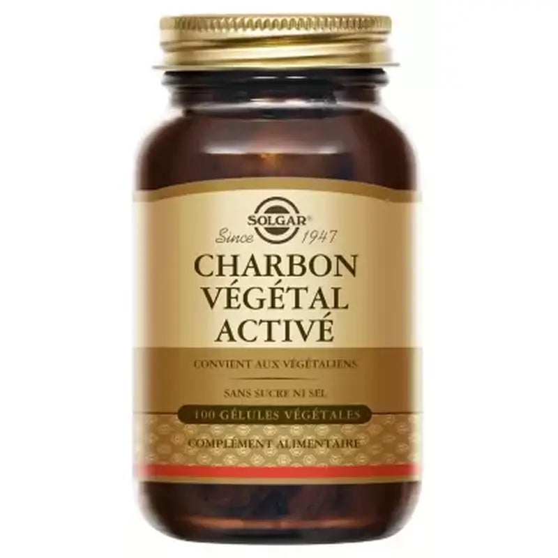 Solgar Activated Charcoal 300mg, 100 Capsules