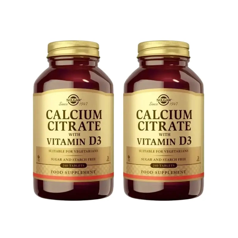 Solgar Calcium Citrate With Vitamin D, 2X240 Tablets