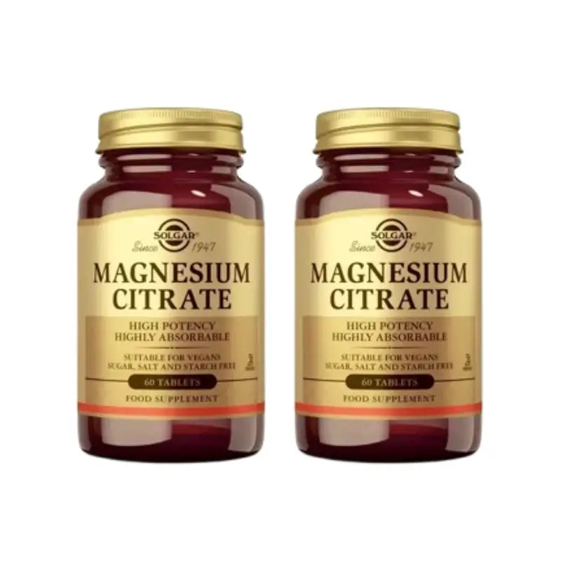 Solgar Magnesium Citrate, 2X60 Tablets