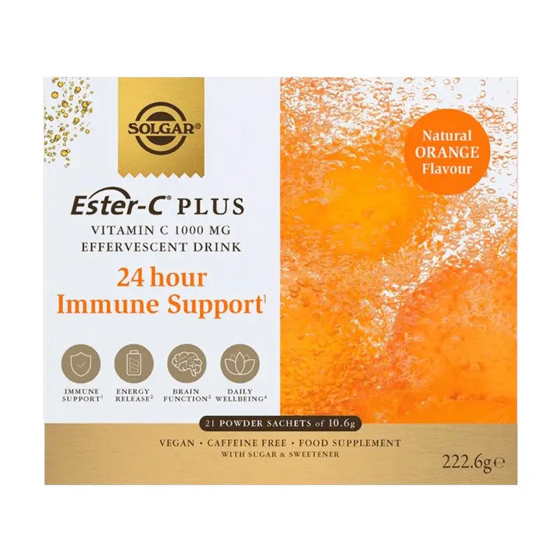 Solgar EsterC Effervescent 1000 mg Vitamin C, 21 sachets