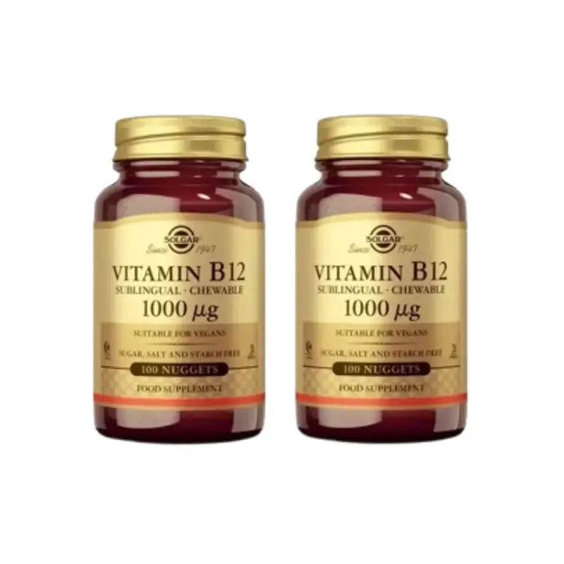 Solgar Vitamin B12 1000Mcg, 2X100 Chewable Tablets