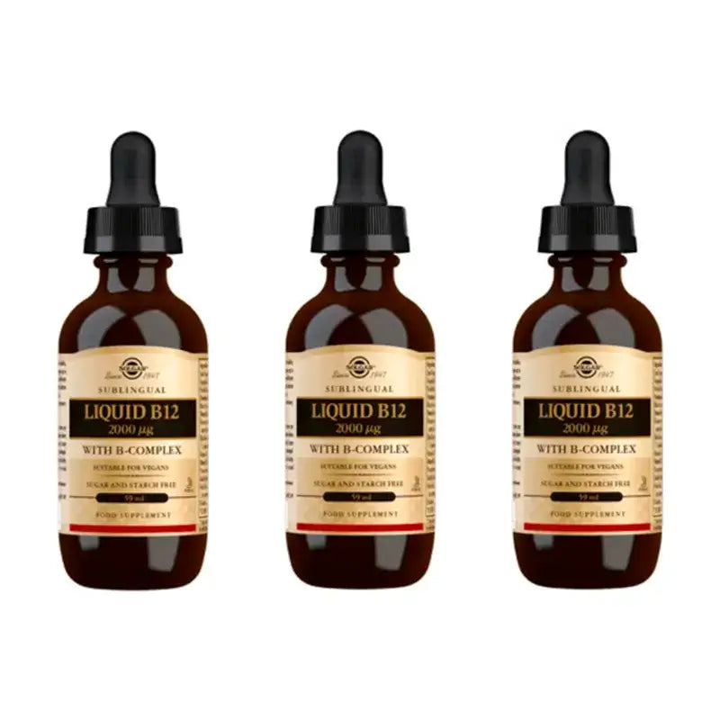 Solgar Vitamin B12 Liquid with BComplex Pack 3 x 59 ml