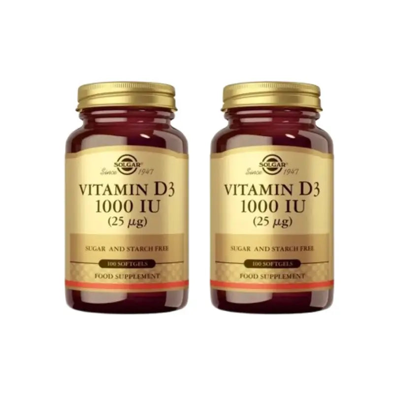 Solgar Vitamin D3 1000Ui, 2X100 Capsules