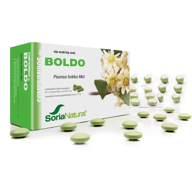 Soria Natural Boldo 600 Mg , 60 tablets of 600 mg