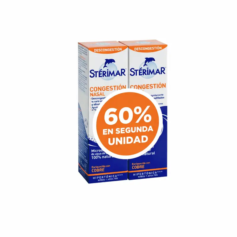 Sterimar Congestion, Pack: 60% off the second item, 100 + 100 ml