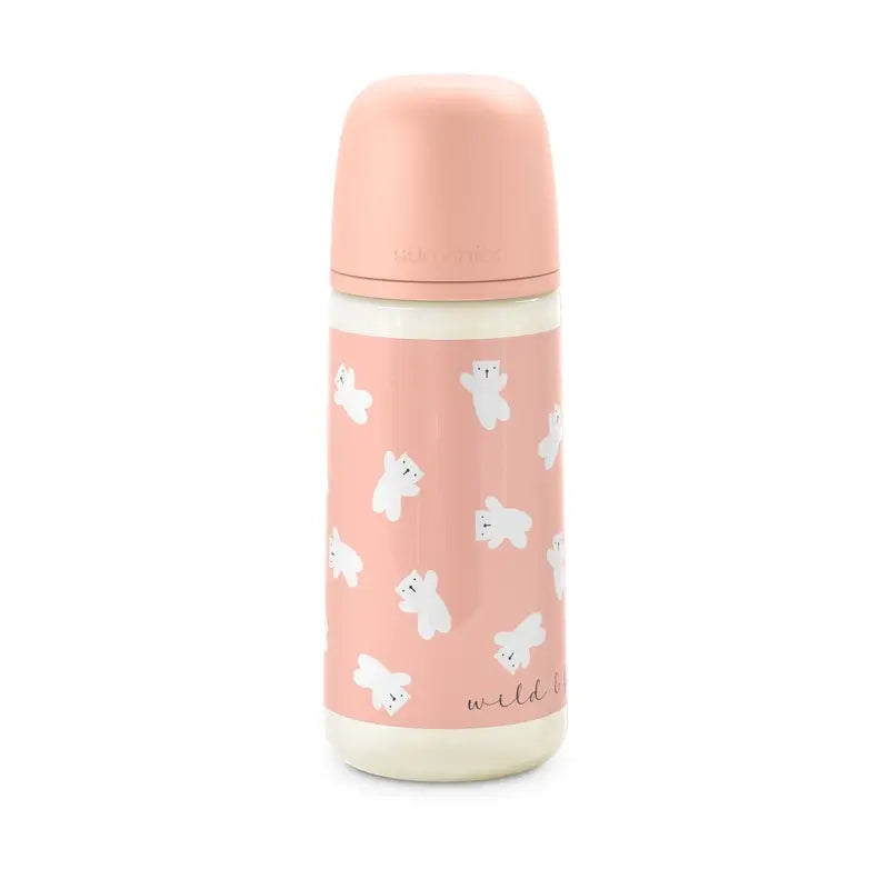 Suavinex Sx Pro Teat Dense Flow Bottle (L) +6 Months Wild&Free Pink, 360 ml