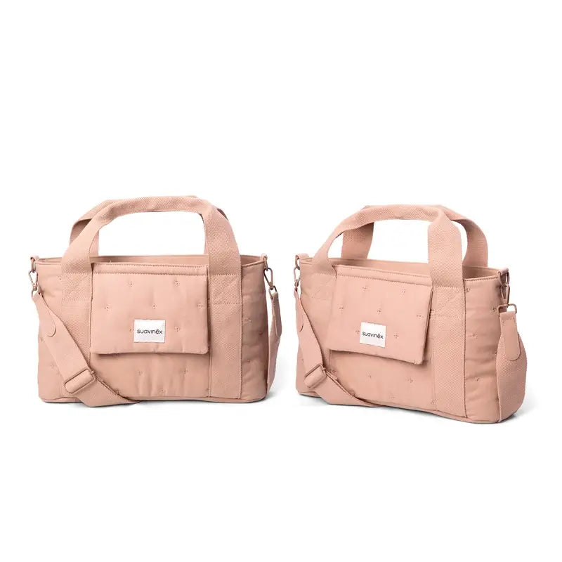 Suavinex Baby Trolley Bag Rectangular Bread Bag Poetry Pink
