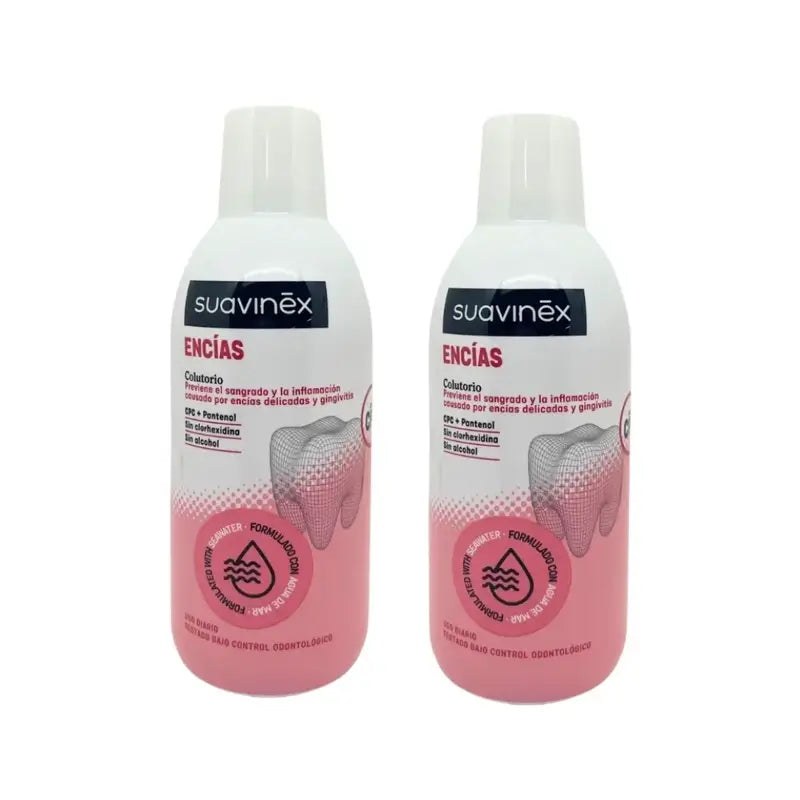 Suavinex Gum Mouthwash, 2x500 ml