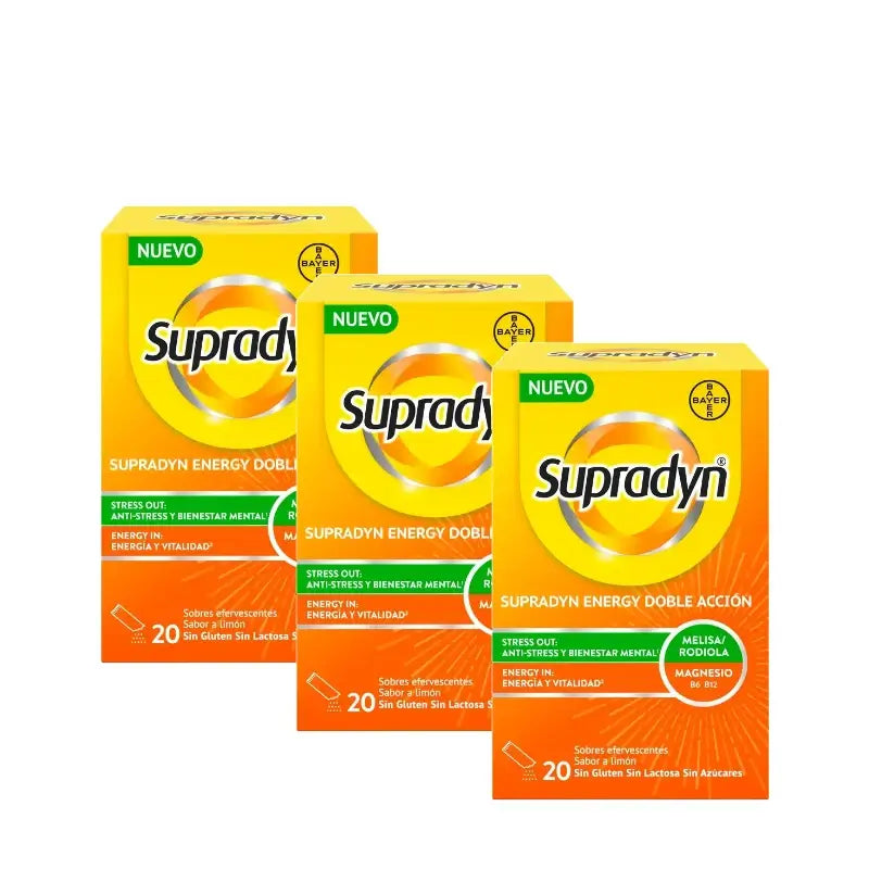 Supradyn Energy Double Action, Pack of 3 x 20 sachets