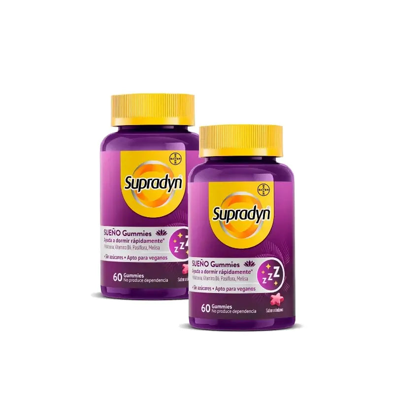Supradyn Sleep & Serenity Gummies with Melatonin and Vitamin B6, Pack of 2 x 60 gummies