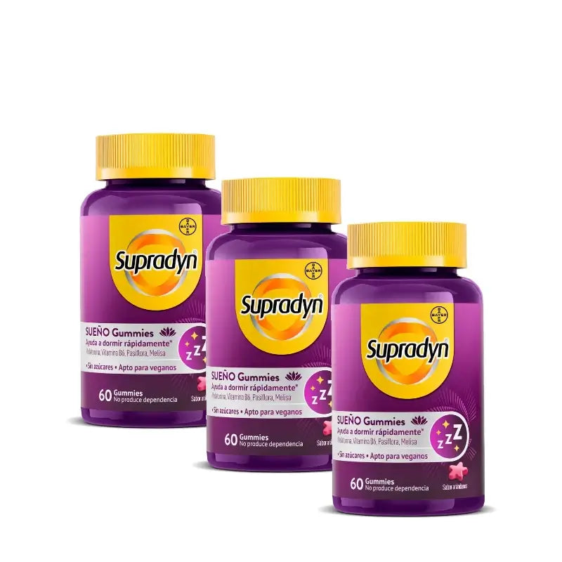 Supradyn Sleep & Serenity Gummies with Melatonin and Vitamin B6, Pack of 3 x 60 gummies