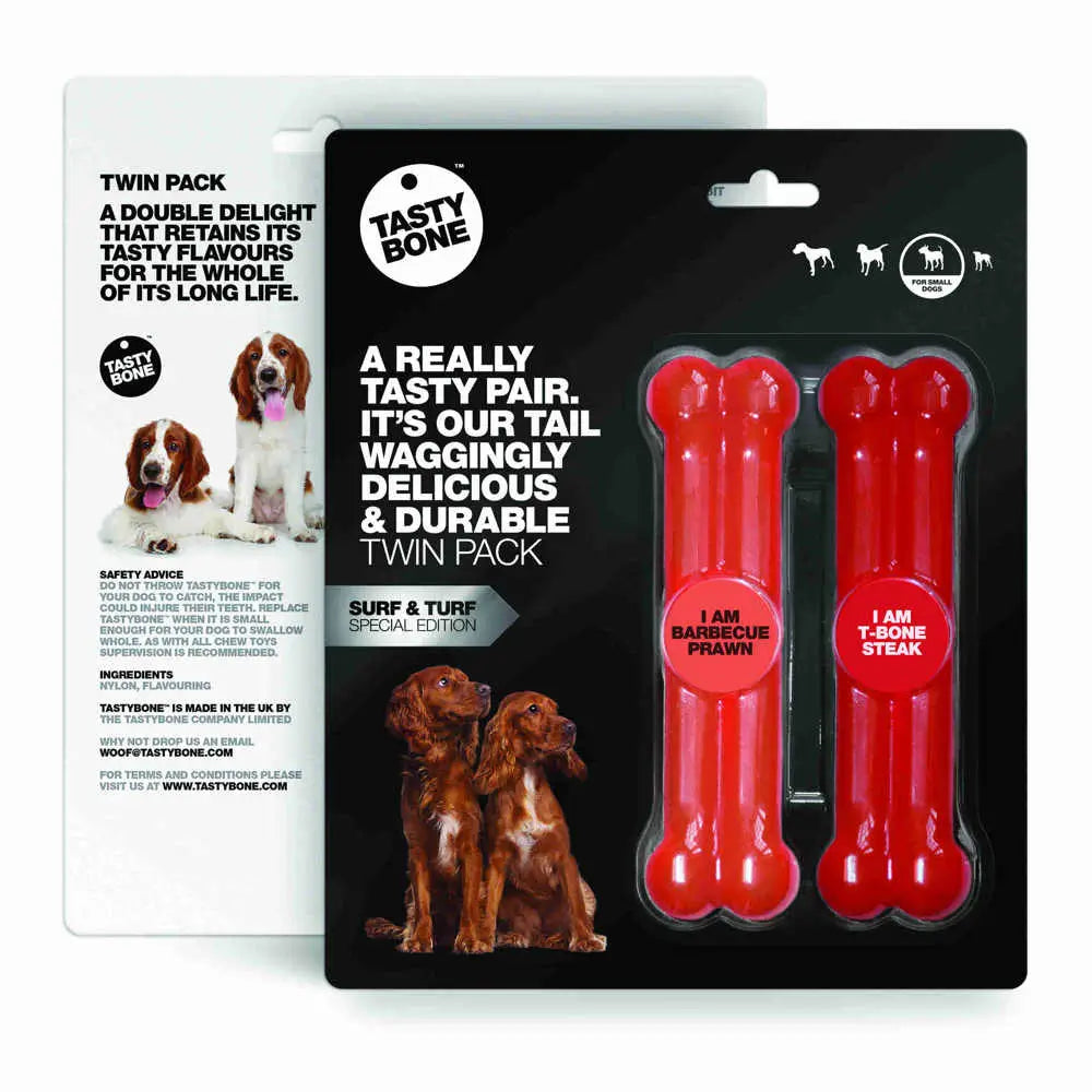 Tasty Bone Twin Pack Shrimp Bbq Steak Small