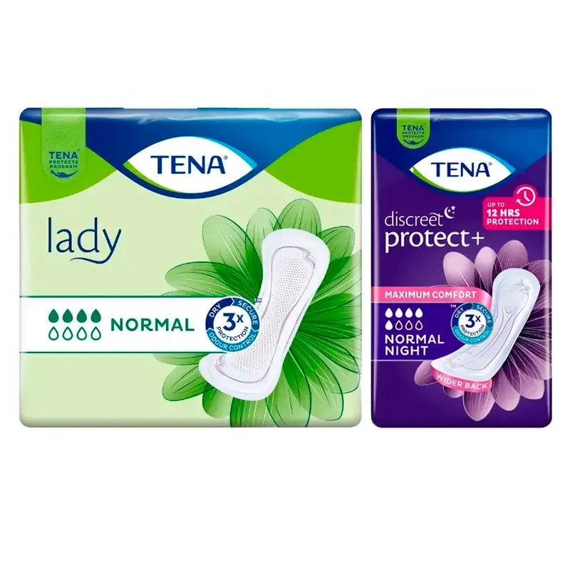 TENA Lady Normal 1 x 24 pcs + TENA Discreet Normal Night 1 x 10 pcs - 1 WEEK