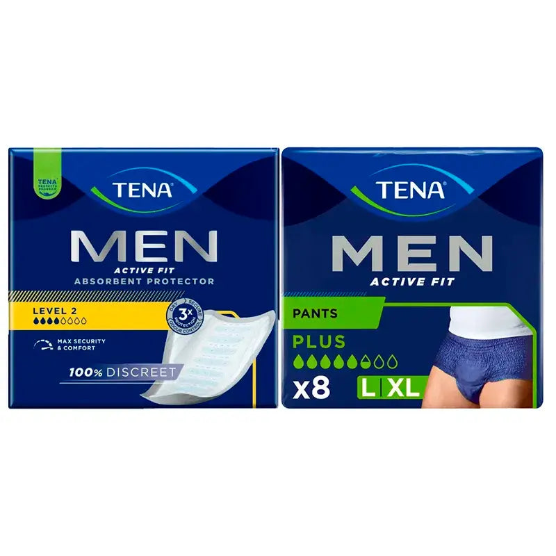 TENA Men Level 2 Incontinence 1x20 pcs + TENA Men Pants Active Large 1x8 pcs