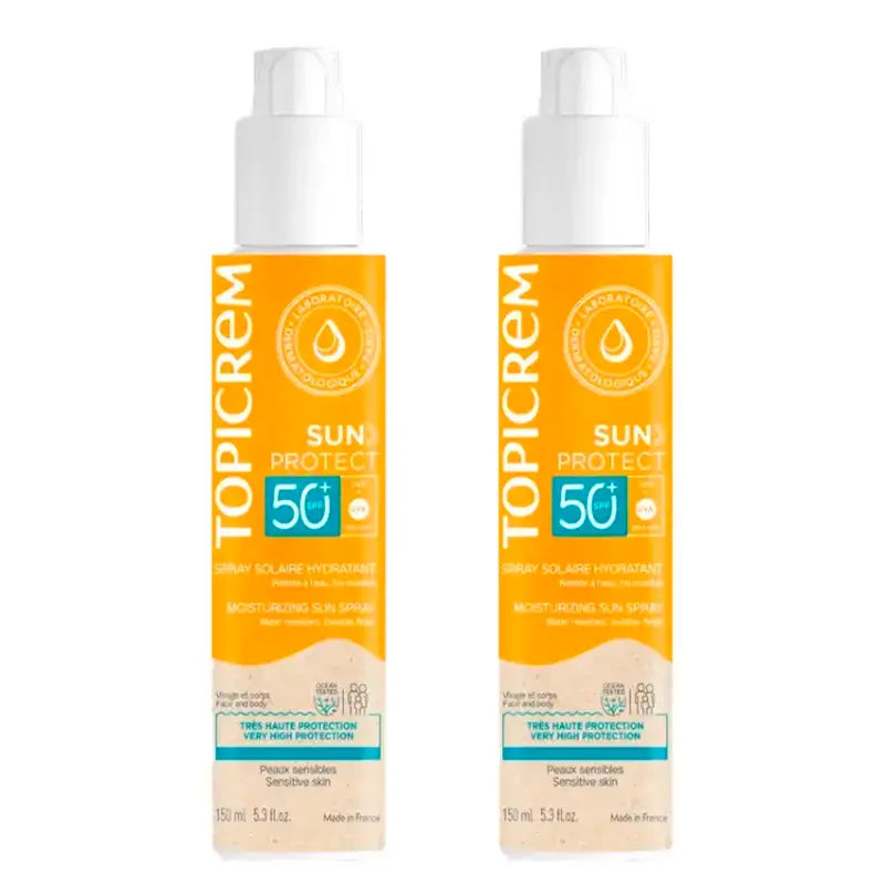 Topicrem Sun Protect Spray Spf50+, Pack 2 x 150 Ml