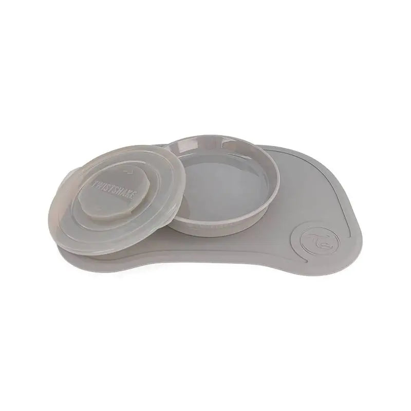 Twistshake Mini Tablecloth + Plate Grey