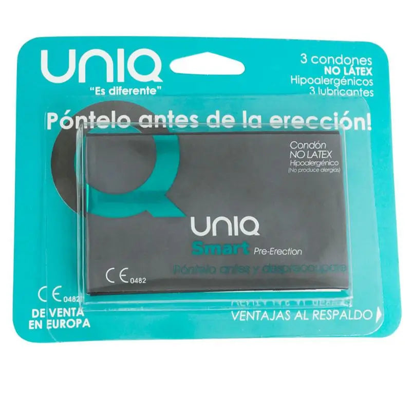 Uniq Smart Latex-Free Pre-Erection Condoms 3 Units