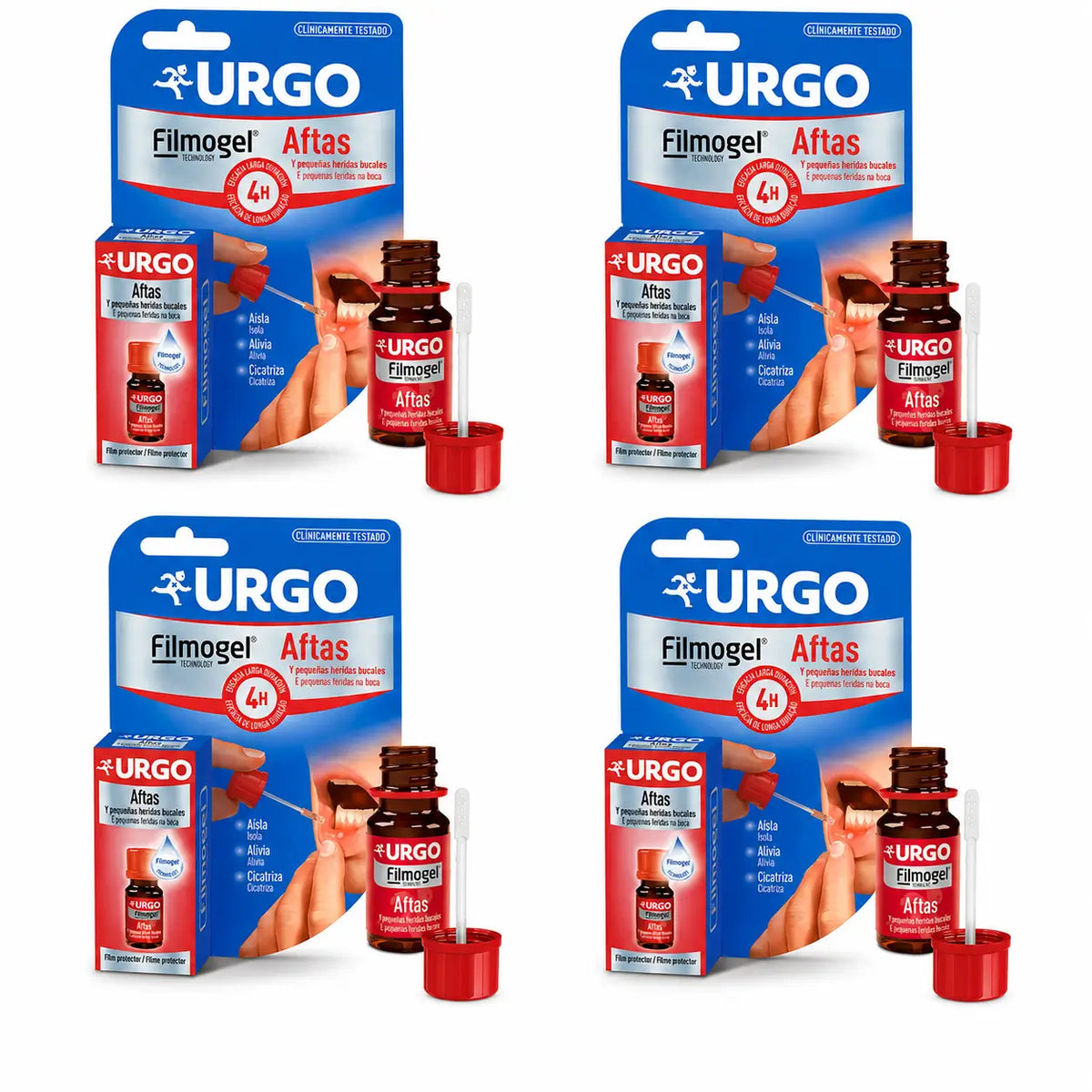 Urgo Filmogel for Mouth Ulcers, 6 ml bottle, pack of 4