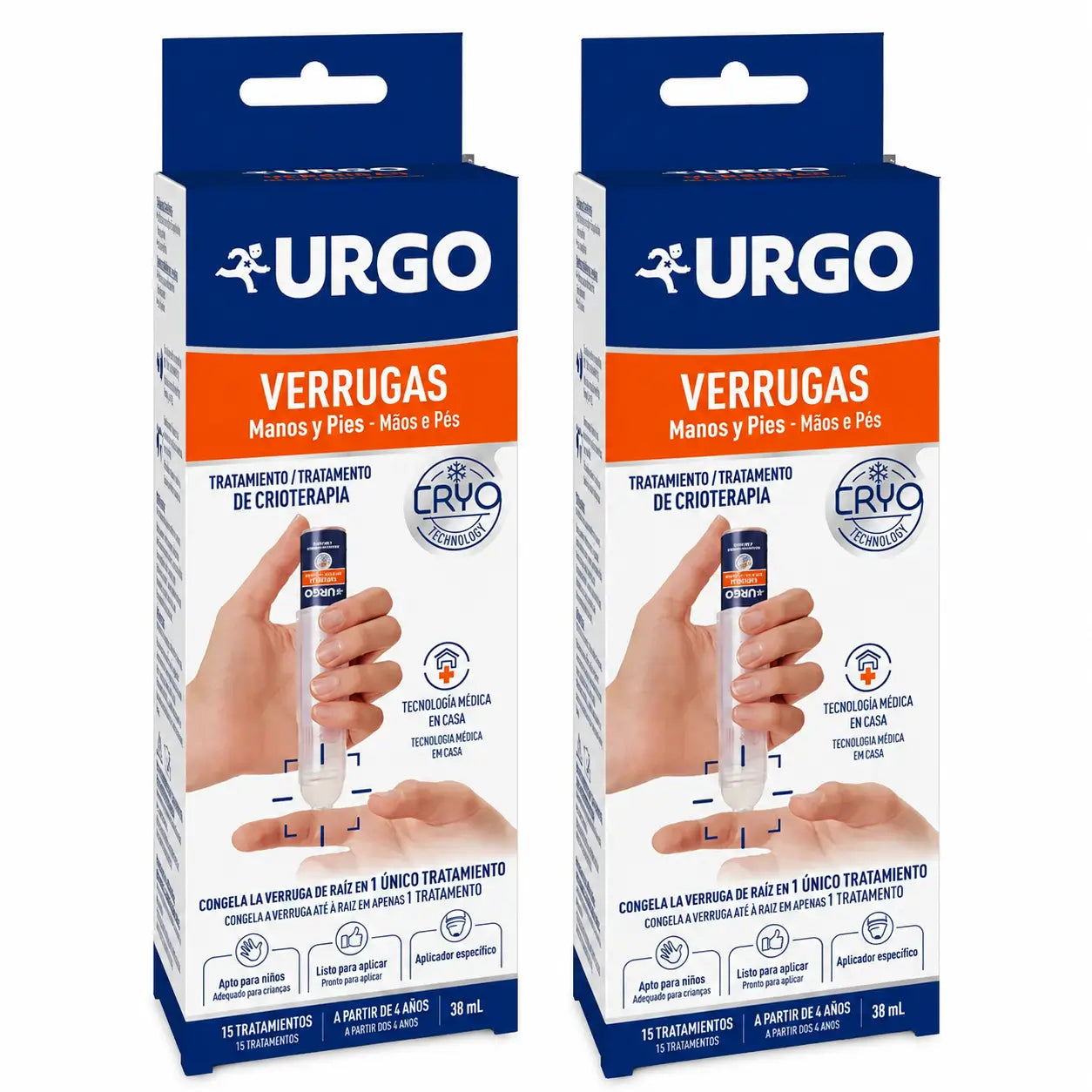 Urgo Warts Cryotherapy – 38 ml bottle, 15 treatments, pack of 2
