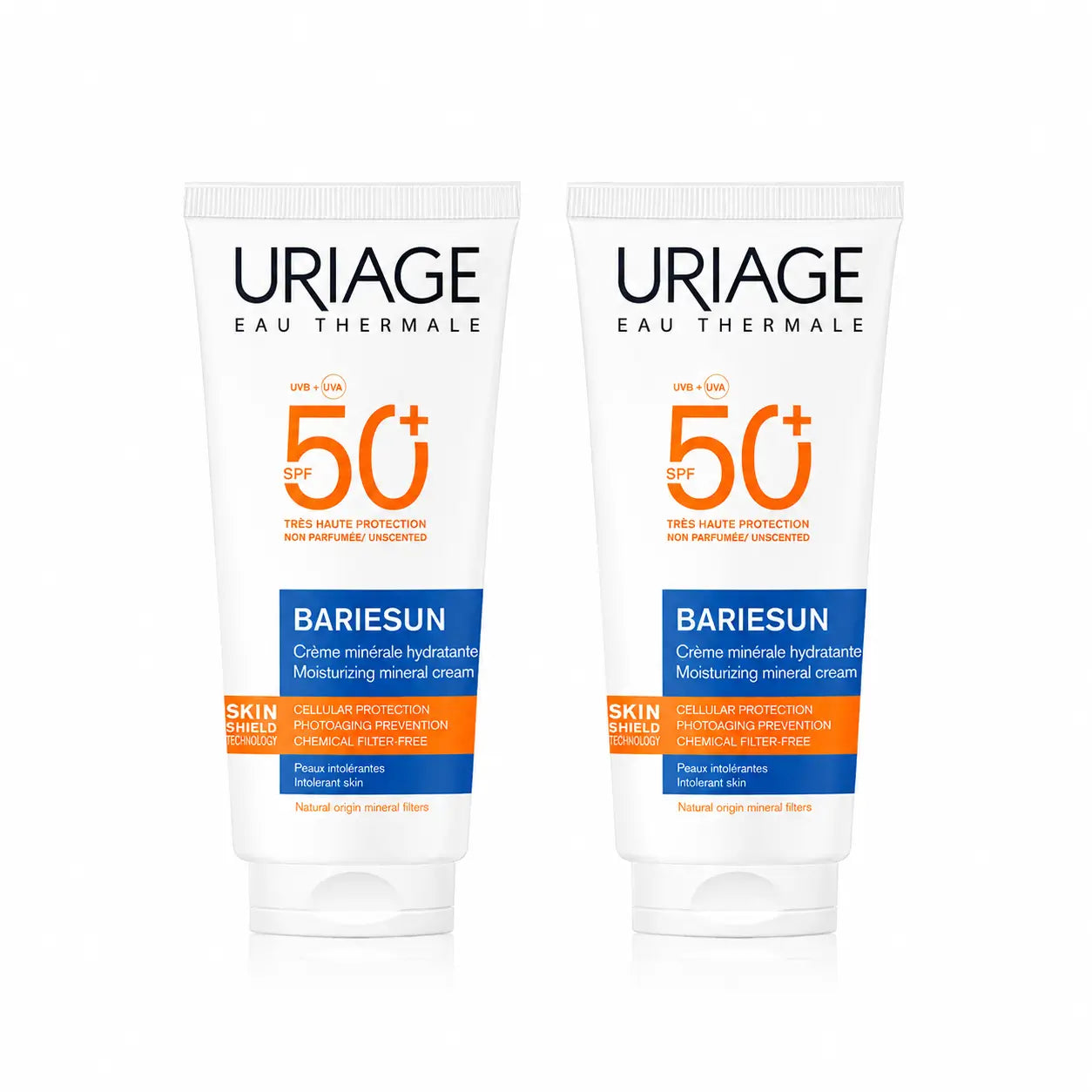 Uriage Bariésun Mineral Sun Cream SPF 50+ 100 ml, pack of 2
