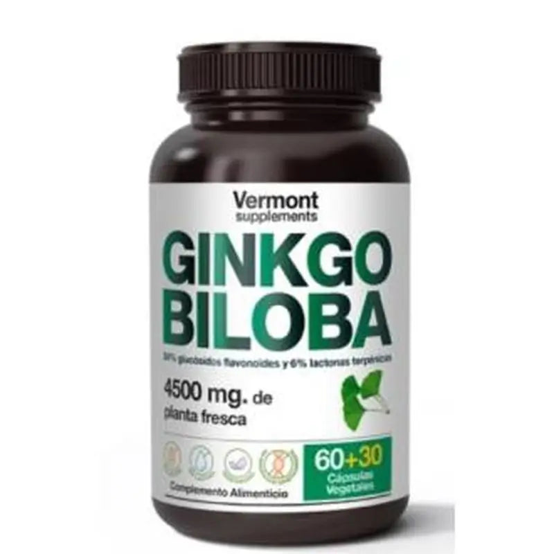Vermont Supplements Ginkgo Biloba 60+30V Capsules