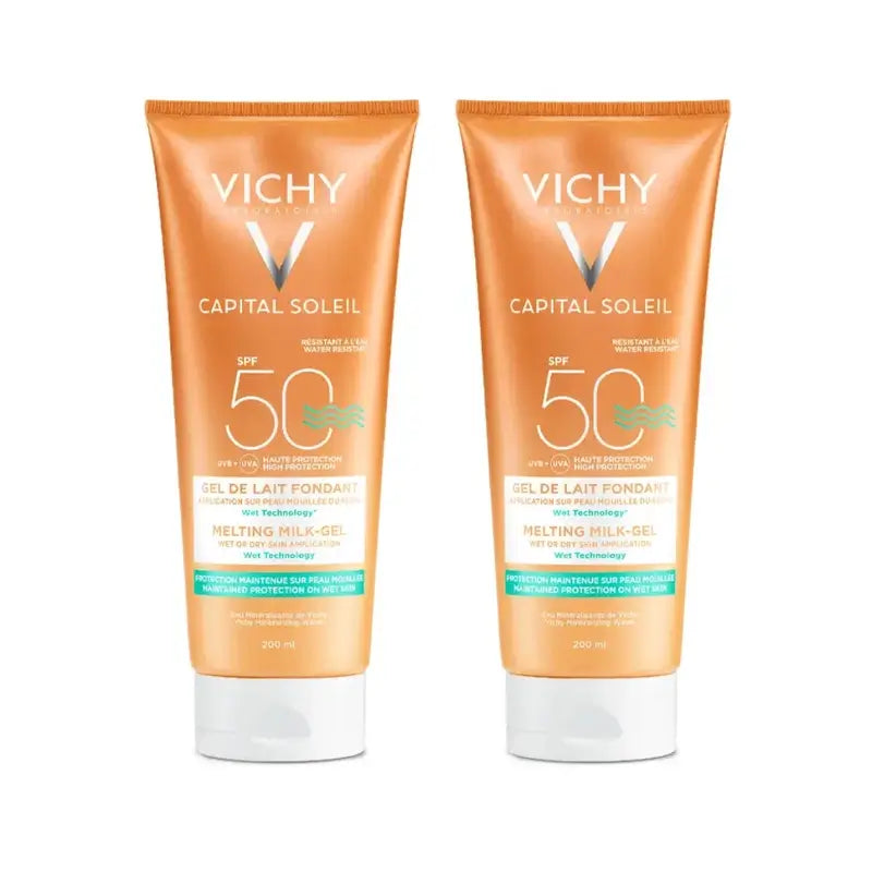 Vichy Capital Soleil Wet Skin Milk Gel Spf 50, 2X200 Ml