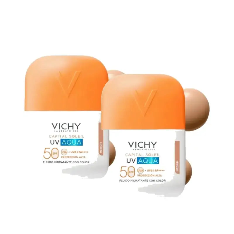 Vichy Capital Soleil UV Aqua Fluid, Medium Shade, SPF50, 50 ml, pack of 2